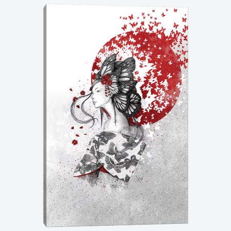 Madame Butterfly Canvas Print #MUP48} by Marine Loup Art Print