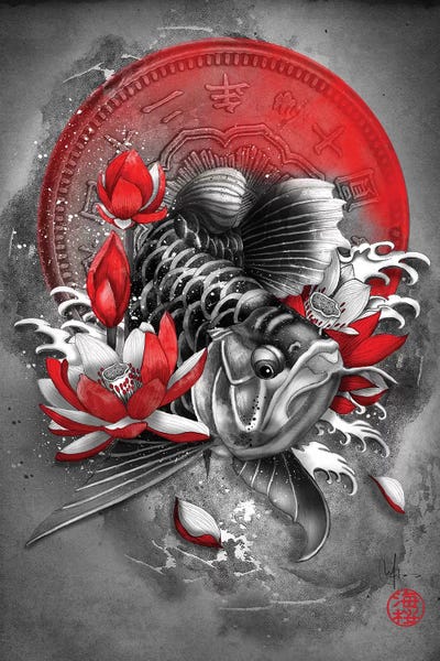 Arowana Fish by Marine Loup multi panel art