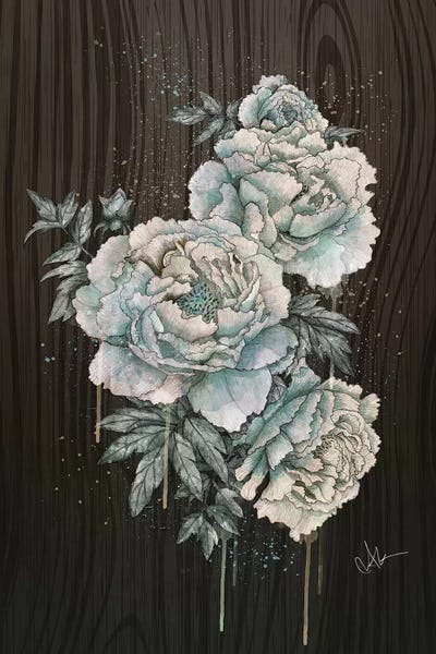 Peony Wood by Marine Loup framed wall art