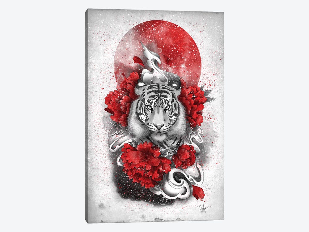 White Tiger by Marine Loup 1-piece Art Print
