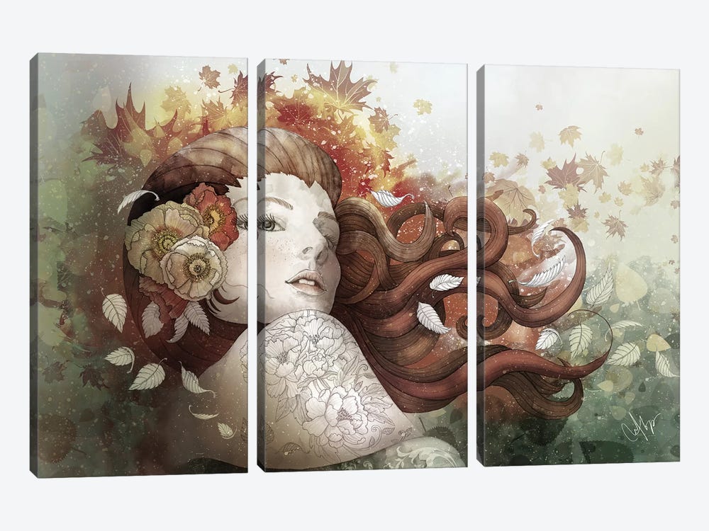 Autumn Whispers by Marine Loup 3-piece Canvas Artwork