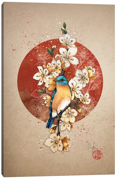 Blue Bird Canvas Art Print - Marine Loup