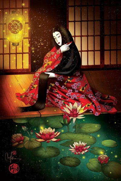 Hotaru Firefly by Marine Loup metal wall art