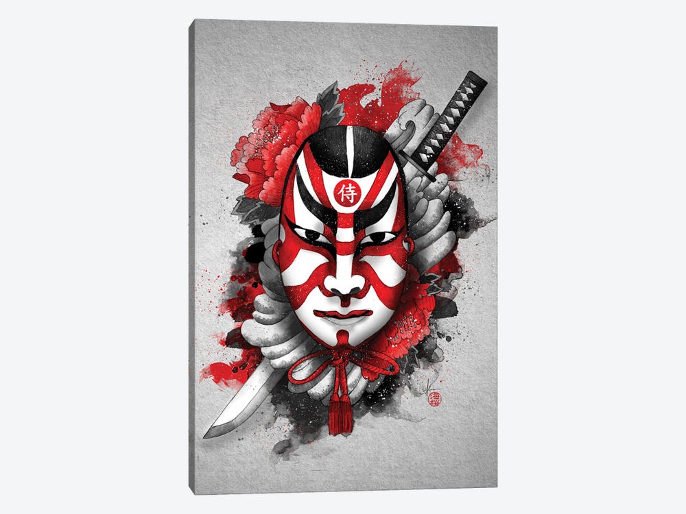 Samurai Mask by Marine Loup 1-piece Canvas Print