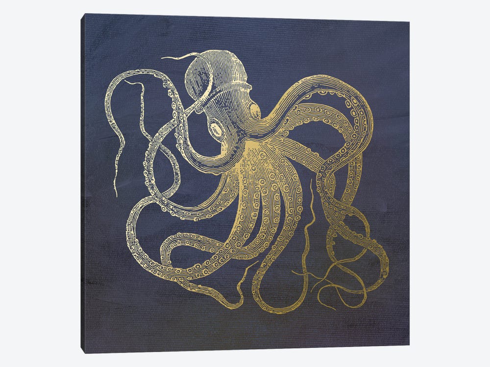 Golden Octopus Canvas Wall Art By Ramona Murdock Icanvas - Octopus Wall Decor Canvas