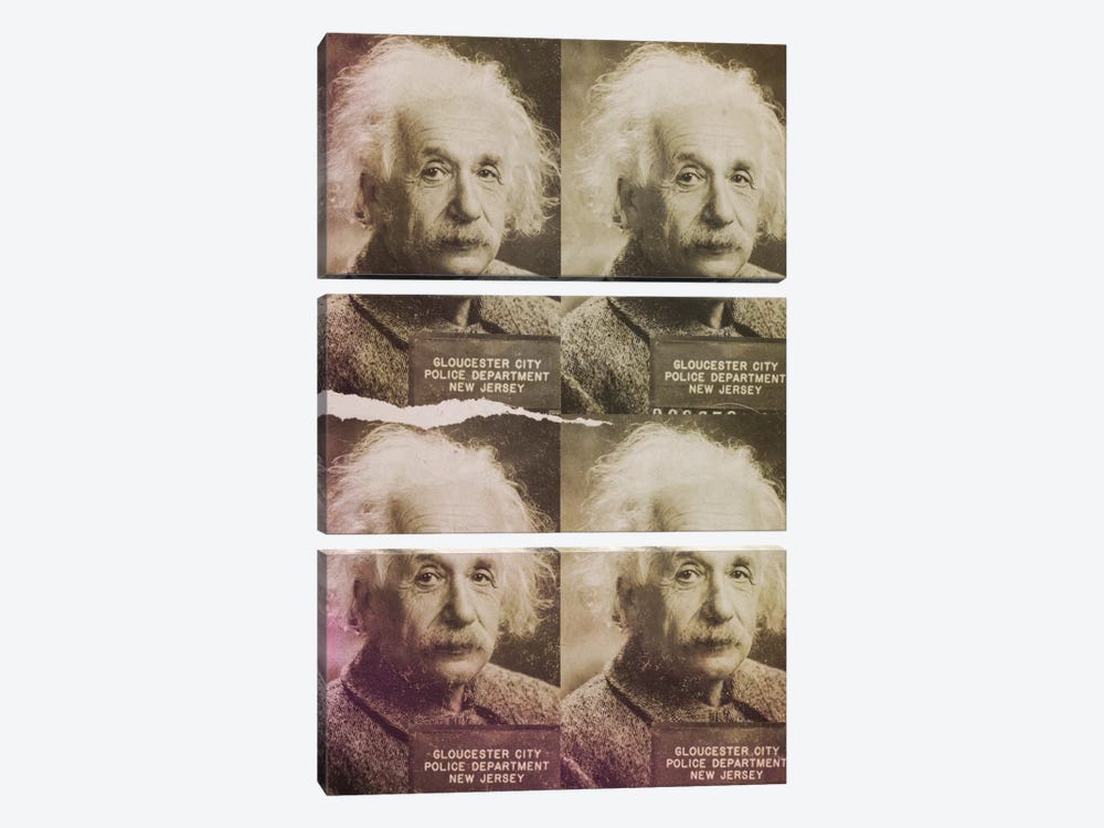 Albert Einstein by 5by5collective 3-piece Canvas Print