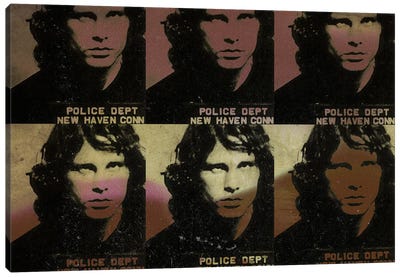 Jim Morrison Canvas Art Print - Mug Shot Multiples