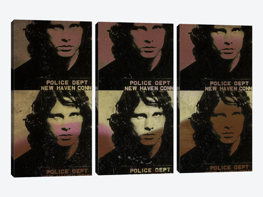 Jim Morrison by 5by5collective 3-piece Canvas Art