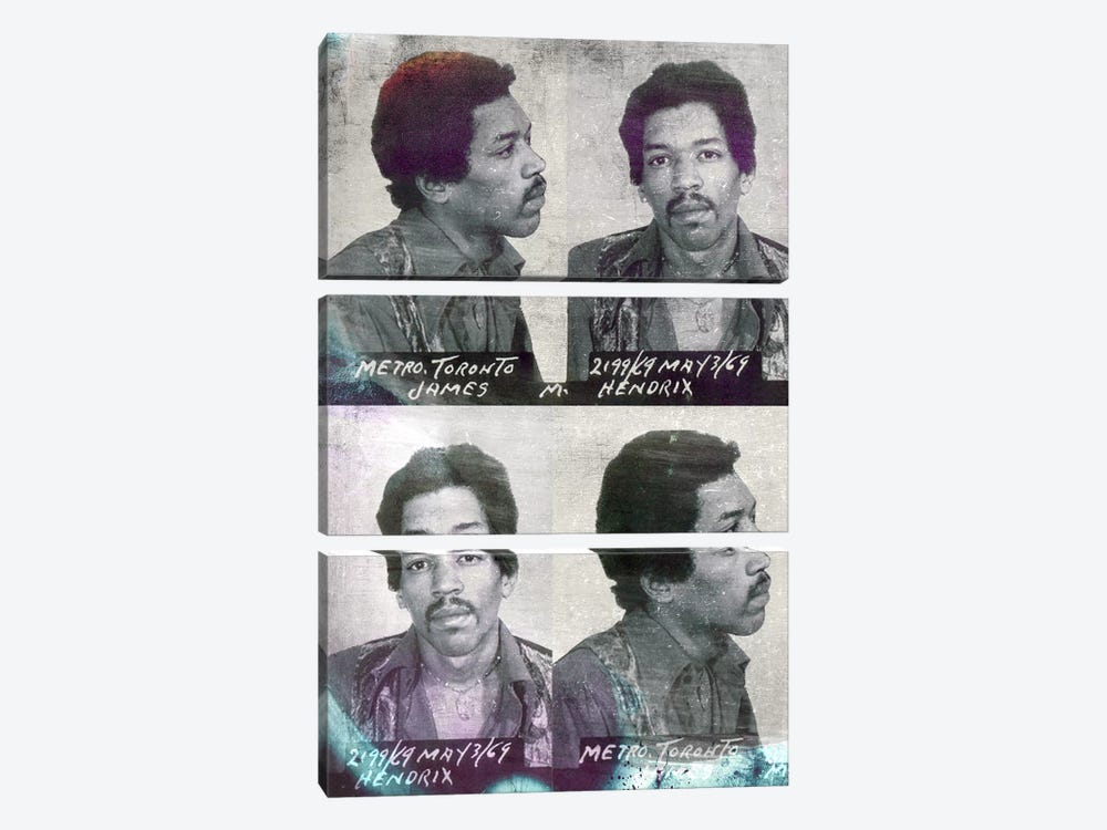 Jimi Hendrix by 5by5collective 3-piece Art Print