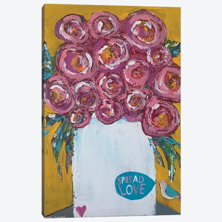 Happy Blooms Canvas Print #MUW10} by Melanie Sunshine Underwood Canvas Art Print