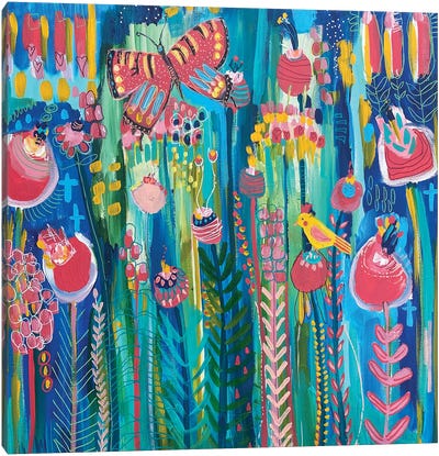 Hello Butterfly Canvas Art Print - Melanie Sunshine Underwood