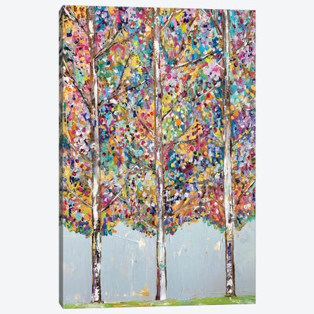 Happy Trees Canvas Print #MUW28} by Melanie Sunshine Underwood Canvas Wall Art