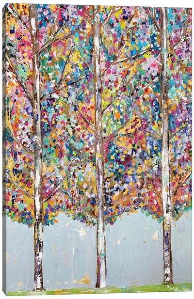 Happy Trees Canvas Art Print - Melanie Sunshine Underwood