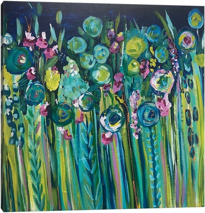 Dancing Flowers Canvas Art Print - Melanie Sunshine Underwood