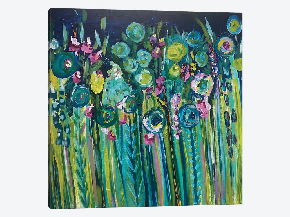 Dancing Flowers by Melanie Sunshine Underwood 1-piece Canvas Art
