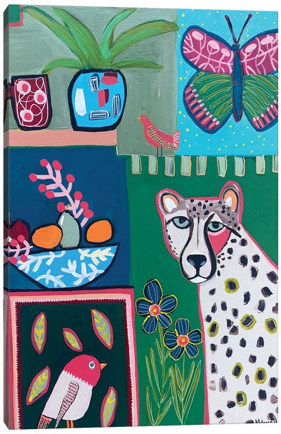 The Cheetah Canvas Art Print - Melanie Sunshine Underwood
