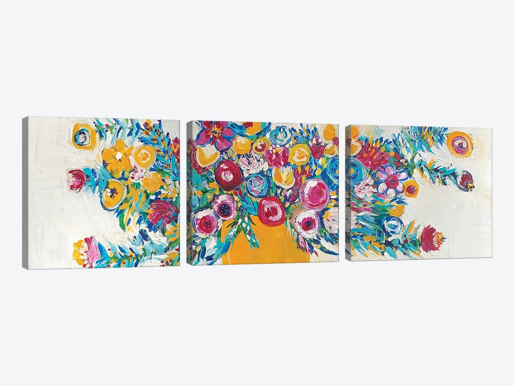 Spring Blooms by Melanie Sunshine Underwood 3-piece Canvas Wall Art