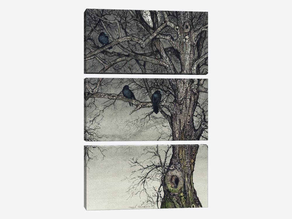 The Roosting Place by Maggie Vandewalle 3-piece Canvas Art Print