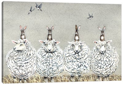 The Vanguard Canvas Art Print - Sheep Art