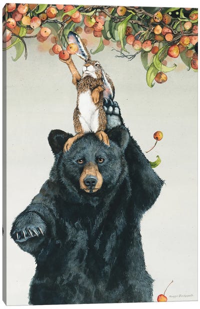 Bearing Bunnies Canvas Art Print - Bear Art