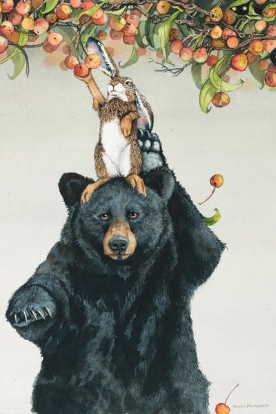Large Wall Art & Big Canvas Prints: Bearing Bunnies by Maggie Vandewalle