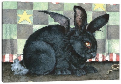 "Something wicked this way comes." Canvas Art Print - Rabbit Art