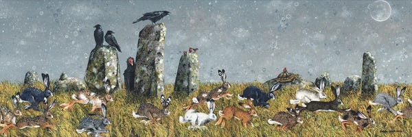Art By 50 Women Artists: The Running Of The Hares by Maggie Vandewalle