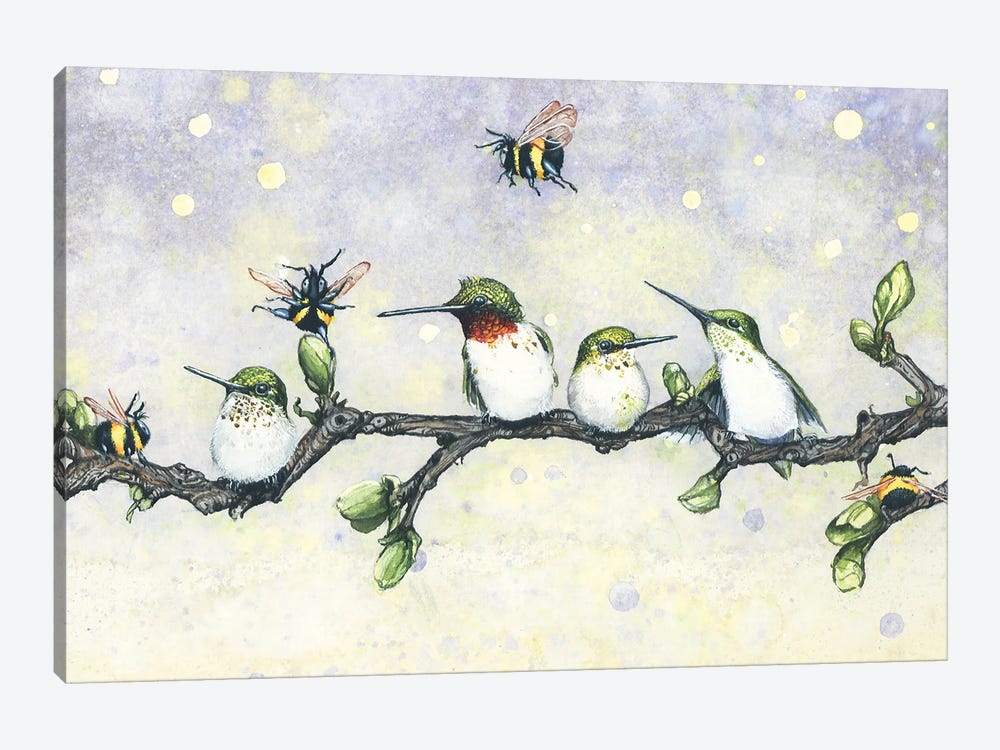 The Birds and the Bees by Maggie Vandewalle 1-piece Canvas Artwork