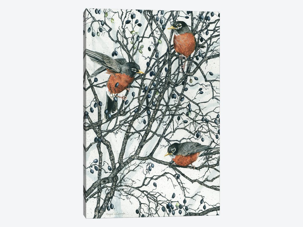 Winter Berries by Maggie Vandewalle 1-piece Canvas Print