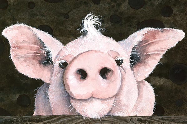 Pigs: "Why, hello there." by Maggie Vandewalle