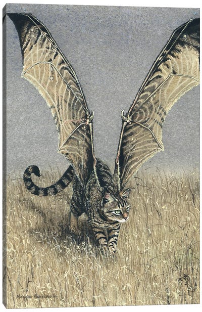 Prowling Canvas Art Print - Tabby Cat Art