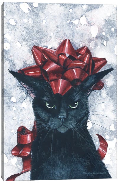 Ho. Ho. Ho. Canvas Art Print - Christmas Animal Art
