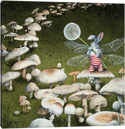 Puck Canvas Art Print - Mushroom Art