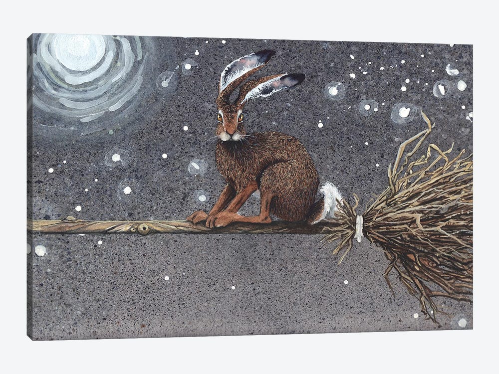 Flyaway Hare by Maggie Vandewalle 1-piece Art Print