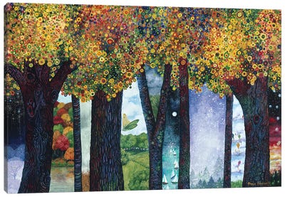 Inbetween Places II Canvas Art Print - Trees in Transition