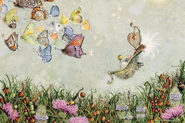 Watercolor Flowers: Leaving the Summer Palace by Maggie Vandewalle