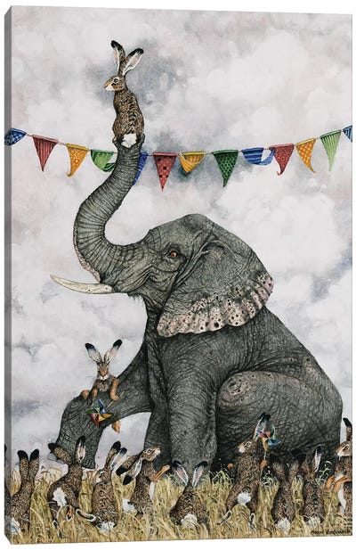 Rorys Side Gig  Canvas Art Print - Circus Art