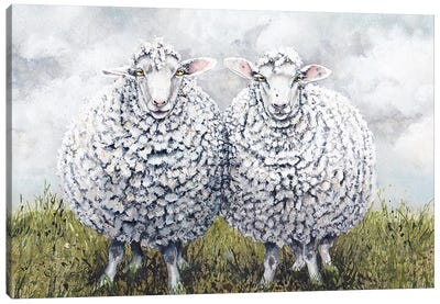 Say Hello, Ethel Canvas Art Print - Sheep Art