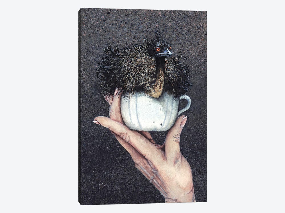 Teacup Emu by Maggie Vandewalle 1-piece Canvas Print