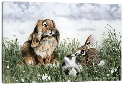 The Storyteller Canvas Art Print - Rabbit Art