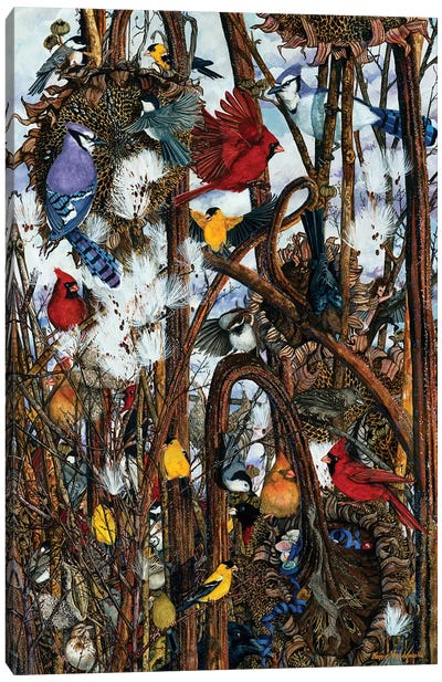 Thicket Canvas Art Print - Bird Art