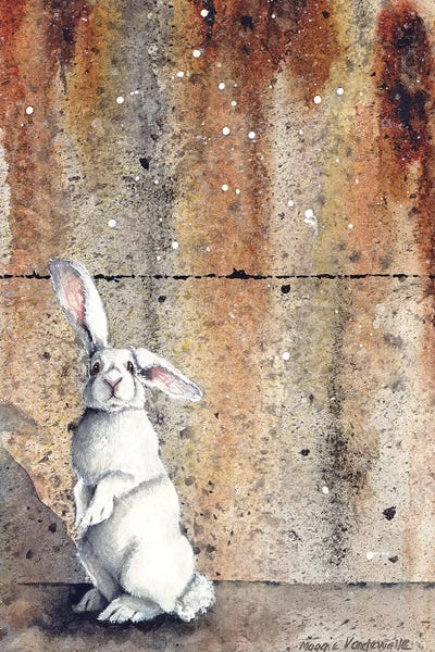 Concrete Bunny by Maggie Vandewalle metal wall art