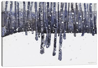 Study In Blue Canvas Art Print - Winter Wonderland