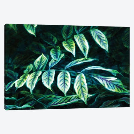 Electric Leaves Canvas Print #MVI173} by Milli Villa Art Print