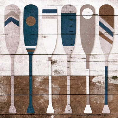 Neutral Oars by Milli Villa framed canvas print