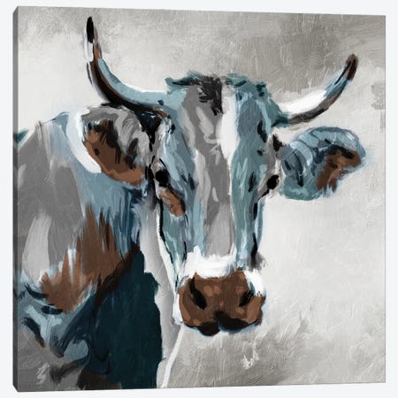 Looking Cow Canvas Print #MVI202} by Milli Villa Canvas Print