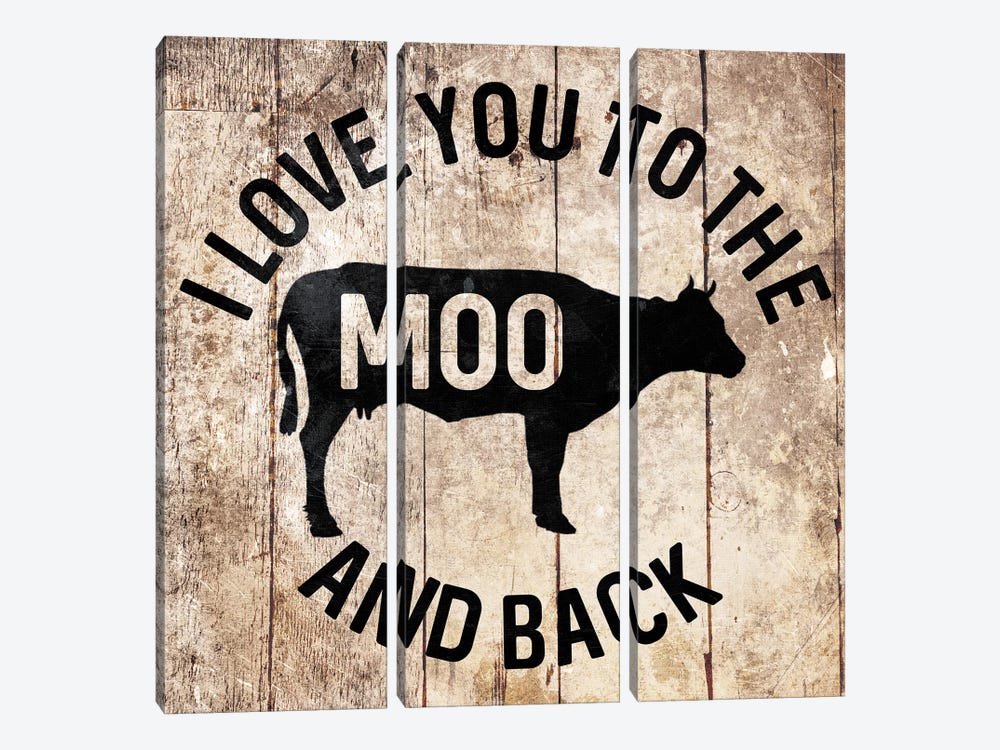 Moo And Back by Milli Villa 3-piece Art Print