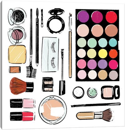 More And More Make Up Tools Canvas Art Print