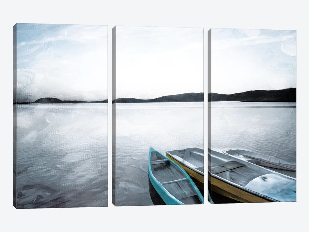 Three Boats by Milli Villa 3-piece Canvas Print