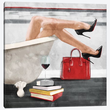 Wine And Bath Canvas Print #MVI98} by Milli Villa Canvas Print